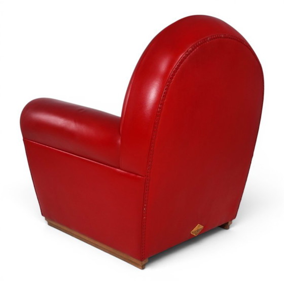 Image 1 of Poltrona Frau Vanity Fair leren fauteuil van Renzo Frau, 1990