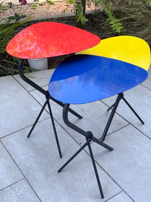 Tables gigognes Michel Buffet Hommage à Calder modèle « Knot » 1950 – design français moderniste