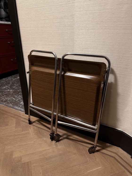 Desserte Mid Century (pliable) – Chrome, Wood (photo 5 of 5)