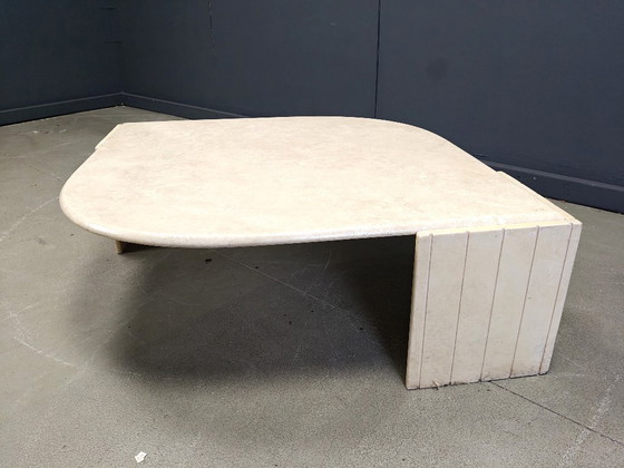 Image 1 of Vintage travertine coffee table by Roche Bobois, 1970s