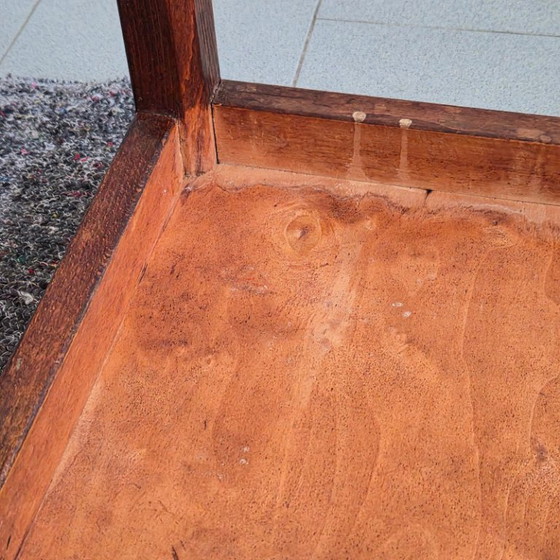 Image 1 of Vintage Scandinavian side table from 1940 by Frits Henningsen in teak and ceramic