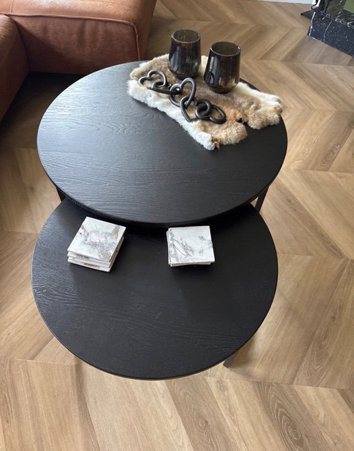 Lot de 2 tables rondes