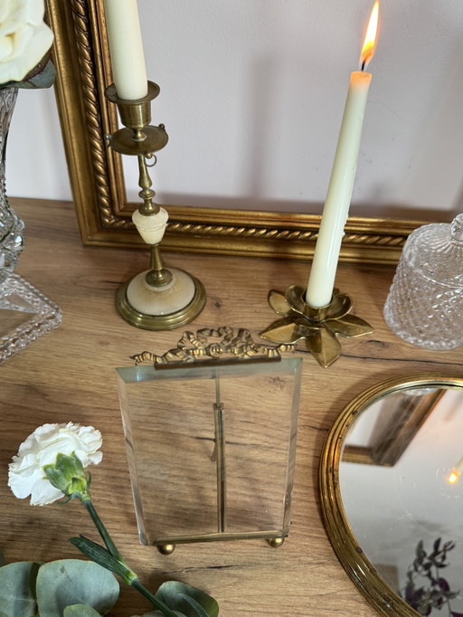 Cornice per foto in ottone vintage