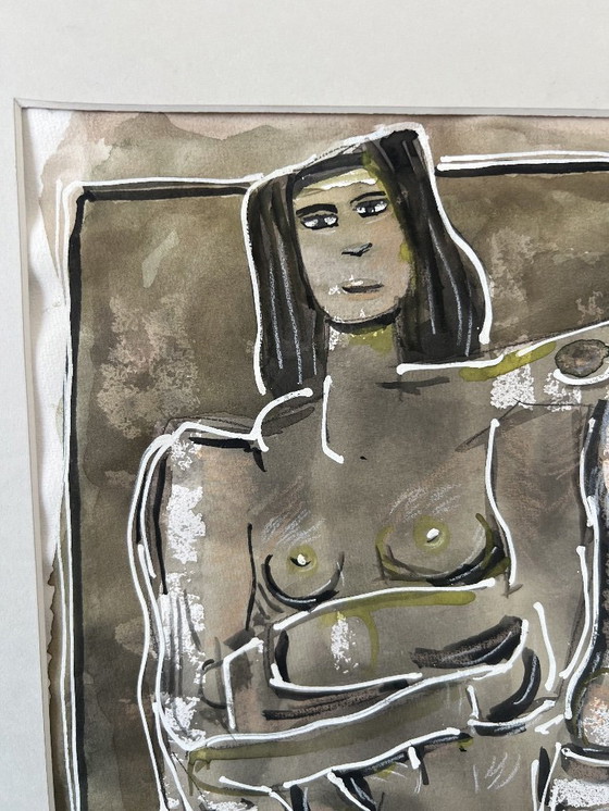 Image 1 of Marcos Loayza – Sans titre | Technique mixte sur papier | 31 × 26 cm