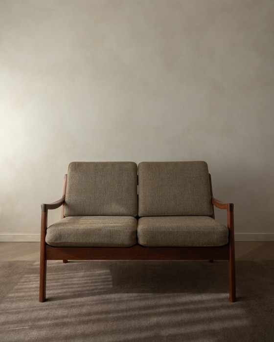Image 1 of Canapé deux places Senator vintage par Ole Wanscher pour Cado | Structure en teck danois | Revêtement d'origine | Années 1960