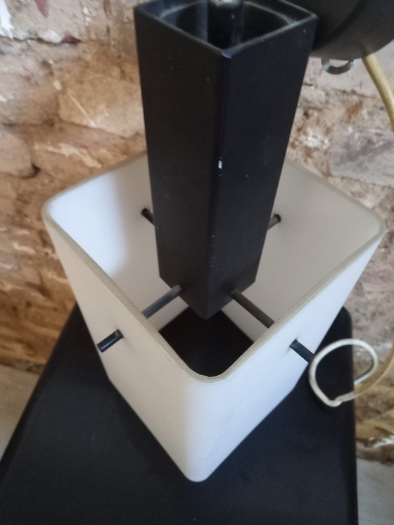 Image 1 of Opaalglazen kroonluchter uit de jaren 60, gemaakt door Stilux 