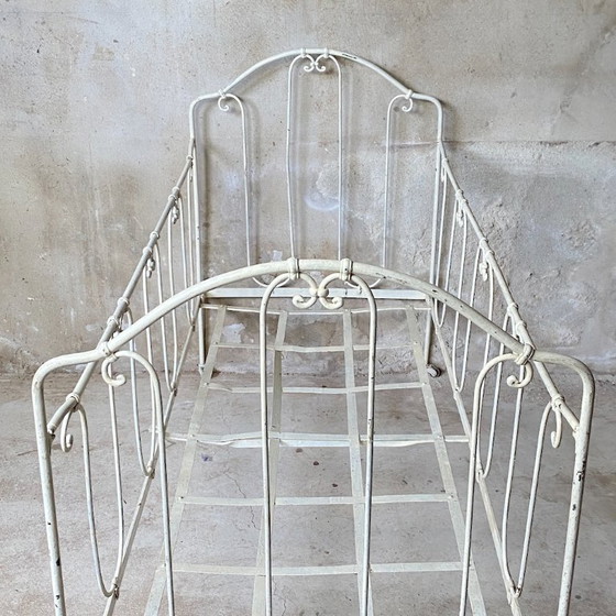 Image 1 of Lit banquette en fer forgé vintage 1950's