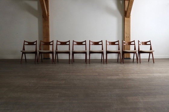 Image 1 of Sedie da pranzo Hans J. Wegner CH29 Sawbuck per Carl Hansen & Son 1952