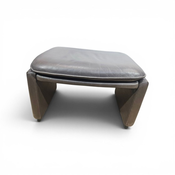 Pouf in pelle svizzero vintage di de Sede, anni '70 – Leather (photo 6 of 14)
