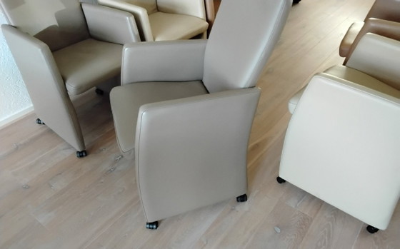 Chaises de salle à manger Chelsey 6 pièces – Leather, Metal (photo 8 of 10)