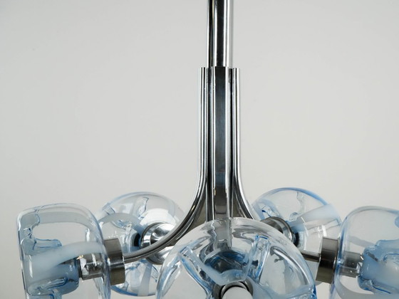 Image 1 of Chandelier, Italian design, Murano glass, 1970s, manufactured in Italy
