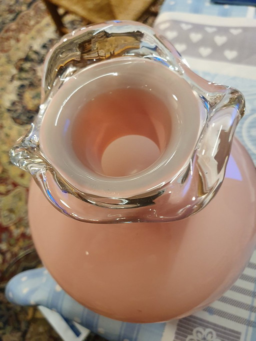 Polnische Vintage-Vase aus Opalglas – Jerzy Słuczan-Orkusz für Tarnowiec (1980er Jahre) – glaskunst (photo 2 of 5)