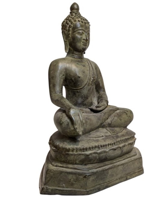 Bouddha Shakyamuni en bronze antique – Birmanie, 18e-19e siècle