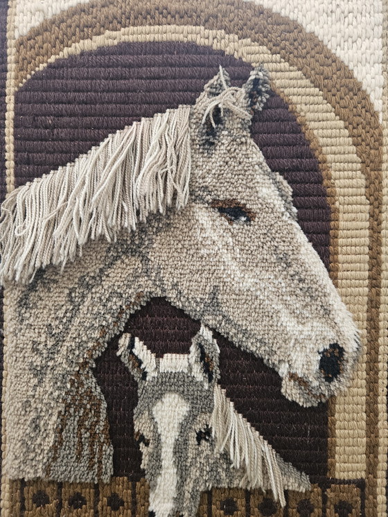 Image 1 of Vintage wandkleed Paarden