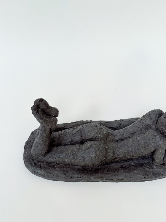 Image 1 of Yolande Ide (1931) - Terracotta Sculpture: “A Lying Woman”