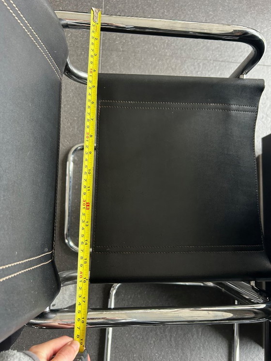 Image 1 of 2x sgabelli da bar Bauhaus (Mart Stam) - cantilever neri