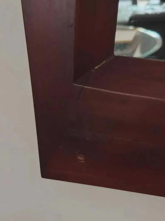 Grande specchio da parete in legno esotico massiccio – Modern (photo 7 of 9)