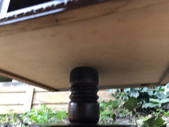 Image 1 of Vintage boekenmolen draaibaar met verlichting - rokers kastje