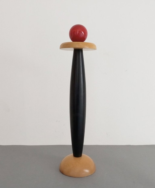 Ettore Sottsass/Matteo Thun - Accademia Lagostina sculpture en bois postmoderne 1980's