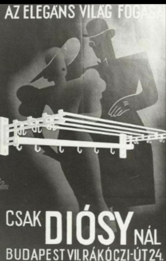 Image 1 of Art deco bauhaus hat rack coat rack.Designer:Janos Diósy.