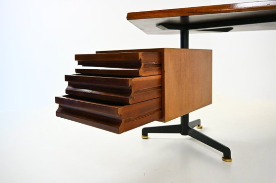 T96 Desk Boomerang by Osvaldo Borsani for Tecno, 1960s – Metal, Wood (photo 11 of 13)