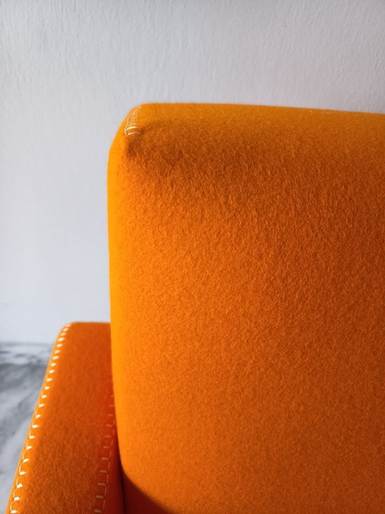 Image 1 of Fauteuil CASSINA Utrecht 637 en Laine Kvadrat Orange 13L par Gerrit Thomas Rietveld