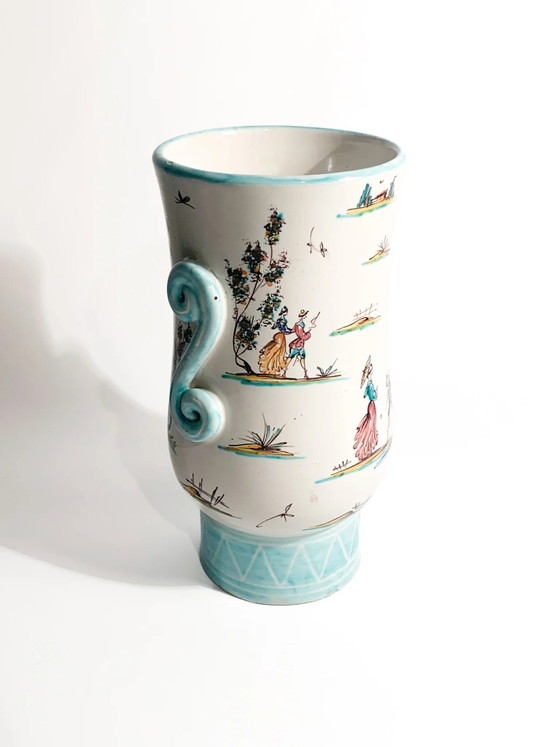 Handbemalte Albisola Keramik Vase, 1930er Jahre – Vasen (photo 7 of 10)