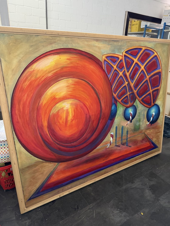 Image 1 of Schilderij Hans Kooijman Titel “Oogst Der Perikelen” Afmeting 180 x 140