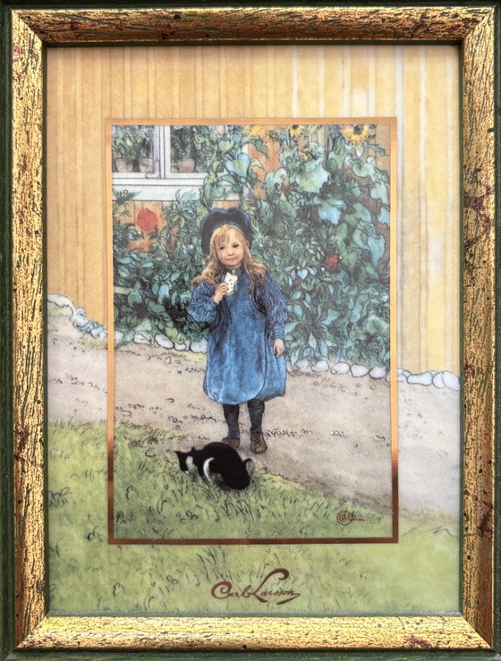 Carl Larsson - Brita con gatto / Collezione Artis Orbis di Goebel – Litografie e stampe, Glass, Paper (photo 3 of 6)