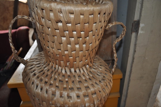 Raffia Vaas, jaren 40 – Vazen, Rieten (photo 4 of 7)