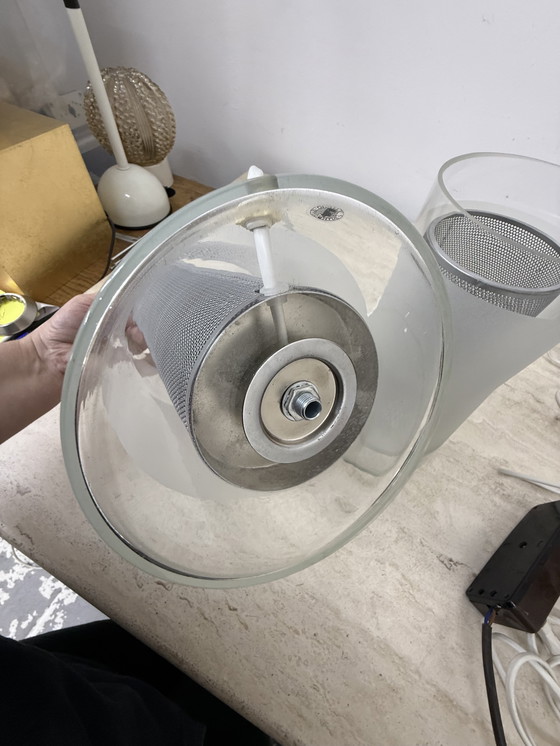 Image 1 of Lampe de table vintage IKEA 80s B9919 - Verre dépoli fait main avec diffuseur