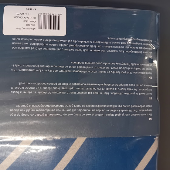 Image 1 of Copripiumino Auping con motivo a serpentina blu, 240 x 220 cm.