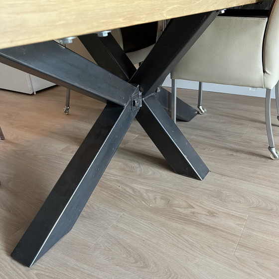 Image 1 of Set da pranzo completo: tavolo in rovere + 4 sedie Bert Plantagie