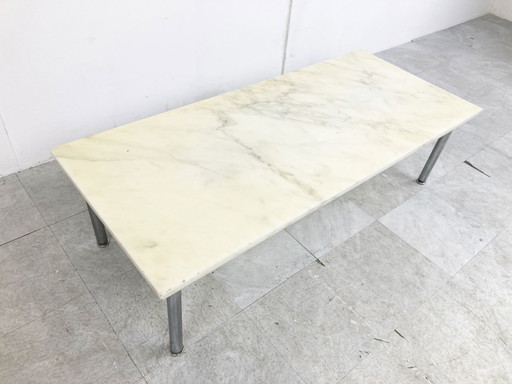 Table basse vintage en marbre