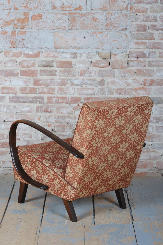 Originele art-deco fauteuil, van J. Halabala voor UP Zavody, beukenhout, Tsjechië, jaren 1930. – UP Závody (photo 3 of 12)
