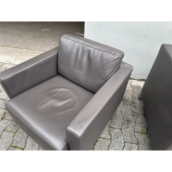 Image 1 of Walter Knoll leren fauteuil Foster 500 donkerbruin