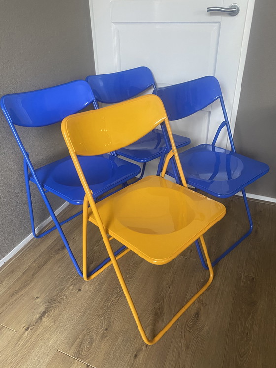 Image 1 of 4 vintage IKEA klapstoelen Niels Gammelgaard