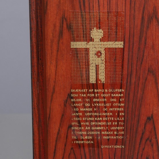 Image 1 of Juego de solitario en aluminio y palo rosa (palisandro).