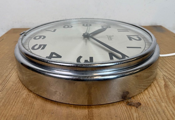 Image 1 of Vintage German Electric Wall Clock from Palmtag, 1960s