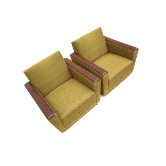 Image 1 of 2 poltrone vintage verdi degli anni '70