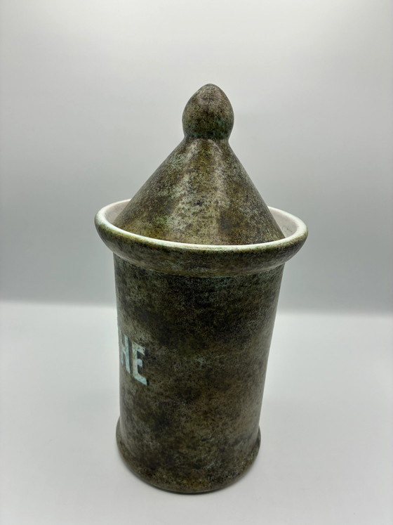Vaso da erborista MINT – Gres lavorato a mano e firmato GP – Pezzo unico – Oggetti decorativi (photo 4 of 7)