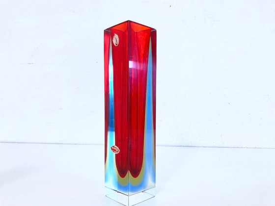 Image 1 of 3 Italian Sommerso vases made of Murano glass by Flavio Poli, 1960s design