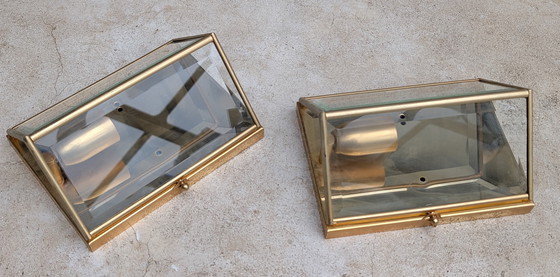 Image 1 of Messing wandlampset