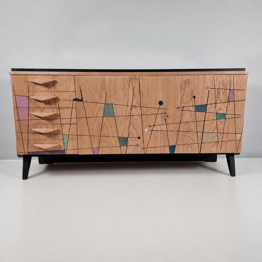 Toilette vintage de Tatra, années 1970 – ladekasten, Wood