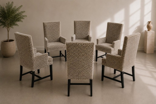 Set of 6 Keijser & Co Design Dining Chairs – Exclusive Luxury Upholstery