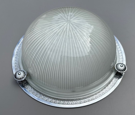 Holophane Art Deco Deckenleuchte – Prismenglas – circa 1930 – Deckenleuchten (photo 4 of 8)