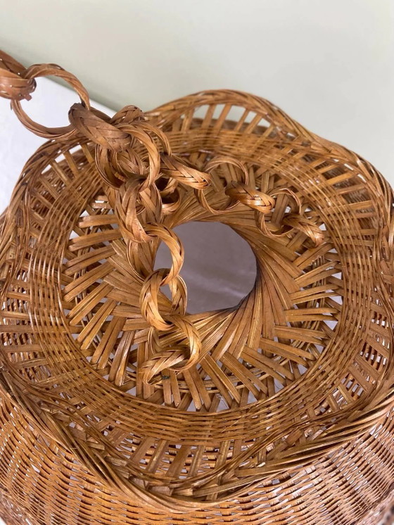 Sospensione vintage in canna – Lampade a sospensione, Wicker, Rattan, Bohemian (photo 14 of 17)
