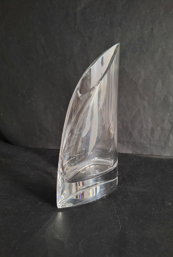 Image 1 of Collevilca Italy crystal vase type "La Vela". Design Ambrogio Pozzi 1990.