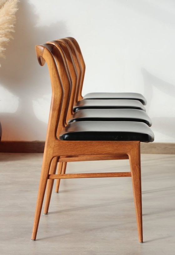 Image 1 of Set of 6 Vintage Scandinavian Teak Chairs – 1960s