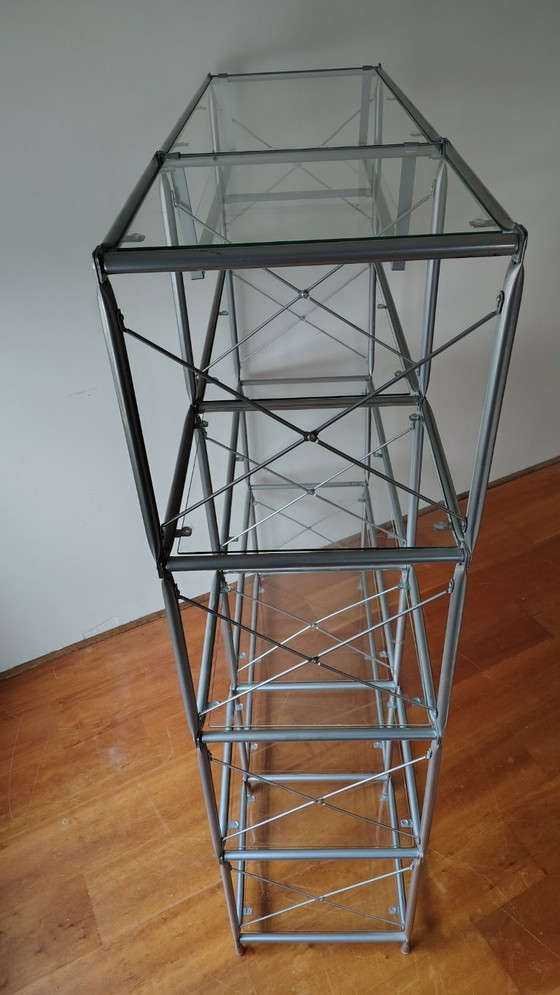 Image 1 of Vintage wandkast met 2 bijzettafels (Ikea Laxvik)